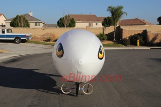 scary rc blimp with eyes remote control drone scaring birds